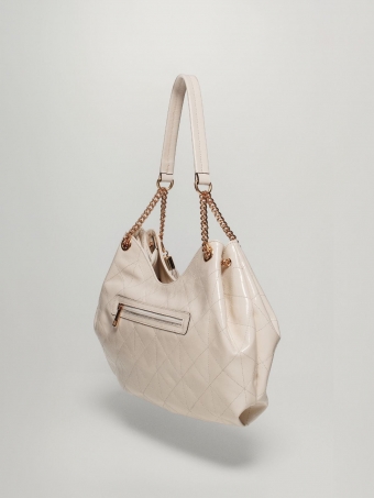 Bolsa Margot OSKI Couro Legítimo Marfim