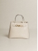 Bolsa Alba OSKI Couro Legítimo Marfim Fivela