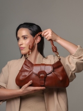 Bolsa Olívia Nude OSKI Couro Alça Trançada  71016.27