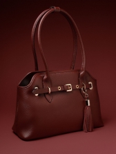 Bolsa Sílvia OSKI Couro Legítimo Bordo  70042.26