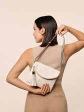 Bolsa Crossbody Jô OSKI Couro Marfim