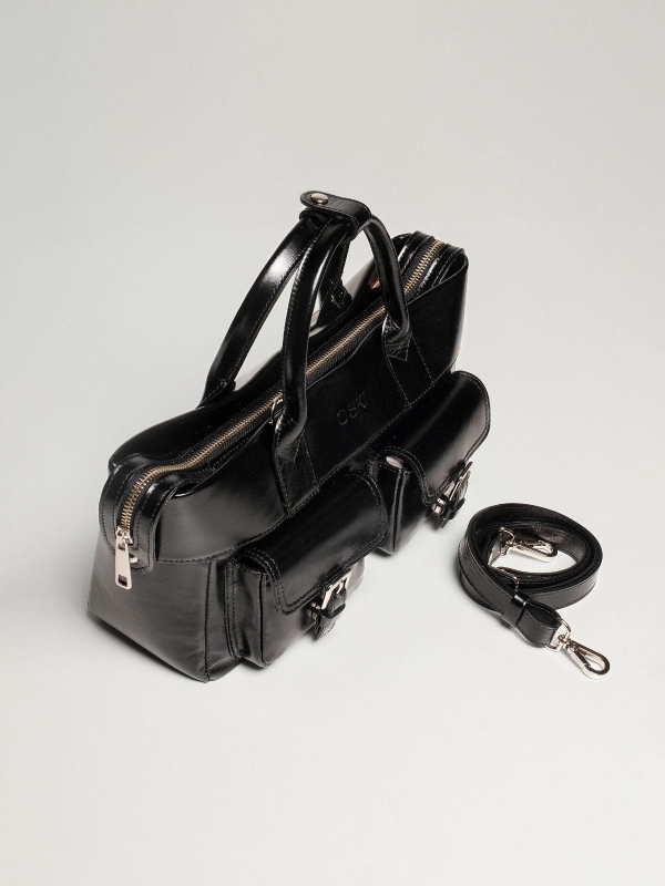 Bolsa Celine OSKI Couro Legítimo Preto