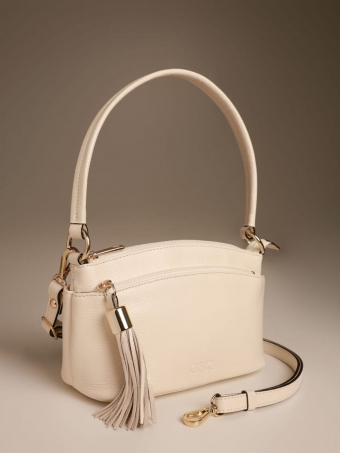 Bolsa Feminina em Couro Legítimo Laura Marfim – 70014.26