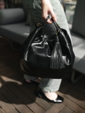 Bolsa Kelly OSKI Couro Legítimo Preta 70019.26