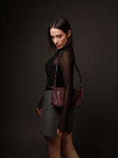 Bolsa Tiracolo Laura em Couro Legítimo Oliva