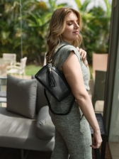 Bolsa Feminina Laura Couro Legítimo Preto 70014.26
