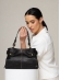 Bolsa Manuela OSKI Couro Legítimo Preto