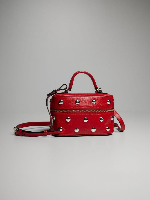 Bolsa Ayla OSKI Couro Legítimo Pimenta Tachas