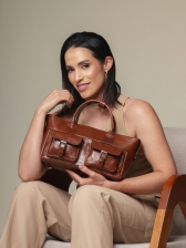 Bolsa Celine OSKI Couro Legítimo Toffee