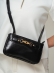 Bolsa Lis OSKI Couro Preto Fivela