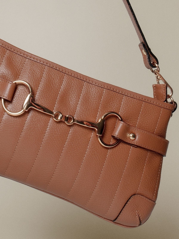 Bolsa Gaya OSKI Couro Caramelo Bridão