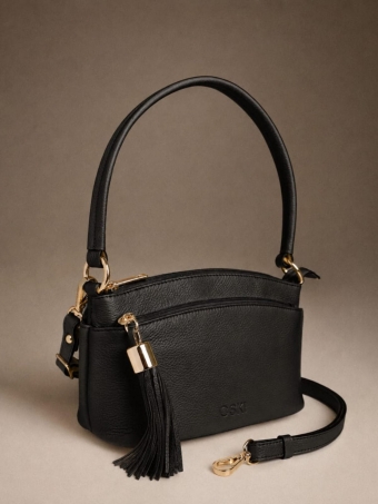 Bolsa Feminina Laura Couro Legítimo Preto 70014.26