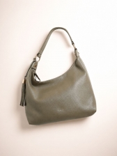 Bolsa Amélia OSKI Couro Legítimo Hobo Oliva Tassel 70030.26