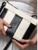 Bolsa Ellen OSKI Couro Bicolor Marfim/Preto