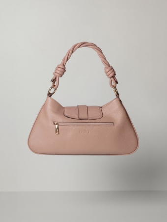 Bolsa Olívia Nude OSKI Couro Alça Trançada  71016.27