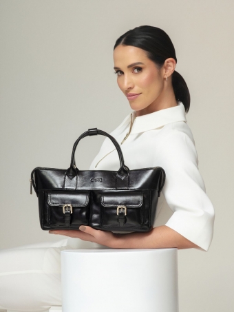 Bolsa Celine OSKI Couro Legítimo Preto